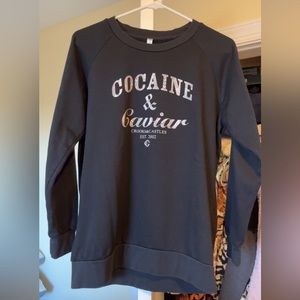 Crooks & Castles Cocaine & Caviar snakeskin crew sweatshirt
